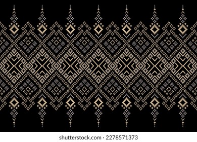 Cross stitch colorful geometric traditional ethnic pattern Ikat seamless pattern abstract design for fabric print cloth dress carpet curtains and sarong Aztec African Indian Indonesian 