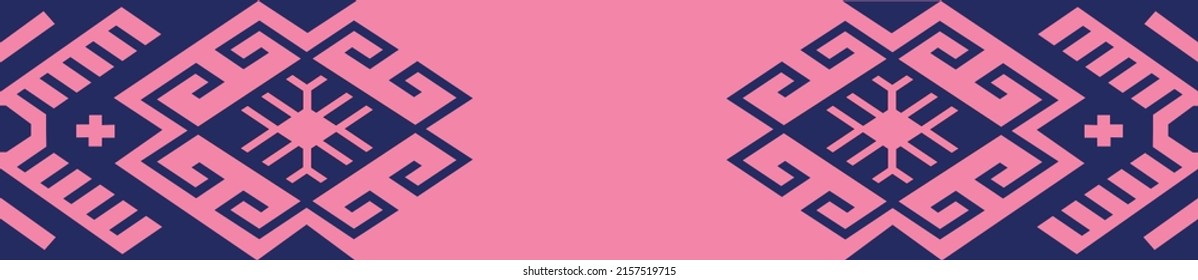 Cross Stitch design with geometric elements.Geometric pattern. Ethnic embroidery. Geometric vector.Copy space