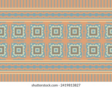 Cross stitch Embroidery ethnic pattern, Vector Geometric ornate background,  Retro zigzag style, Old pattern knitting continuous, Design for textile, fabric, ceramic, digital print capet saree sari