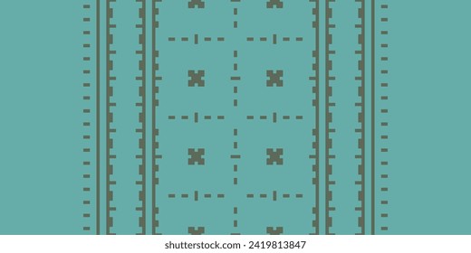 Cross stitch Embroidery ethnic pattern, Vector Geometric ornate background,  Retro zigzag style, Old pattern knitting continuous, Design for textile, fabric, ceramic, digital print capet saree sari