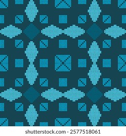 cross stitch embroidery needle work abstract artwork seamless geometric pattern printed background fabric wallpaper hand drawn line

