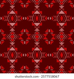 cross stitch embroidery needle work abstract artwork seamless geometric pattern printed background fabric wallpaper hand drawn line

