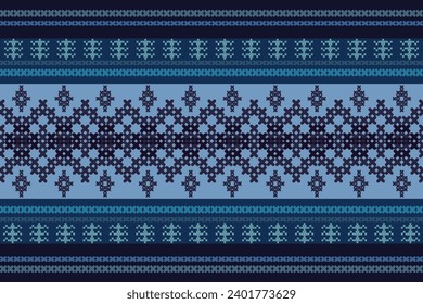 Cross Stitch Embroidery,Traditional ethnic pattern ,Geometric Pixel, abstract  background for textile design, wallpaper, surface textures, fabric.