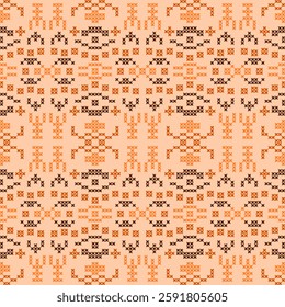 cross stitch ethnic embroidery needlework abstract artwork seamless geometric pattern printed background fabric wallpaper handdrawn line colorful template fashion element

