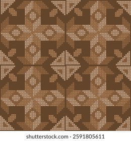 cross stitch ethnic embroidery needlework abstract artwork seamless geometric pattern printed background fabric wallpaper handdrawn line colorful template fashion element

