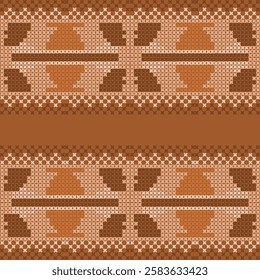 cross stitch ethnic embroidery pixel art abstract artwork seamless geometric pattern printed background fabric wallpaper hand drawn line vintage classic tiles 