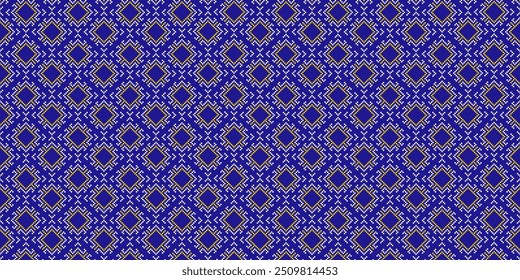 Cross Stitch. Ethnic patterns seamless. Design for Clothing, fabric, batik, Knitwear, Embroidery, Ikkat, Geometric Pixel pattern. Traditional Design