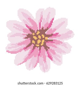 cross stitch flower