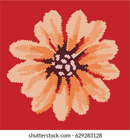 cross stitch flower