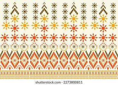 Cross stitch. Geometric ethnic pattern. Design for Saree, Patola, Sari, Dupatta, Vyshyvanka, rushnyk, dupatta, clothing, fabric, batik, knitwear, embroidery, Ikkat, pixel pattern. Traditional design. 