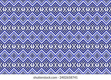 Cross Stitch. Geometric ethnic patterns. Design for textile, cloth, fabric. Traditional embroidery pixel pattern design.