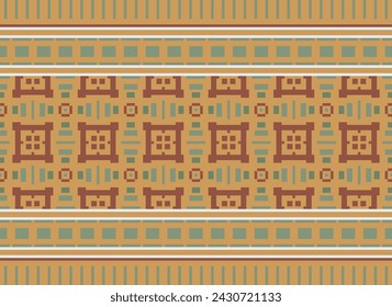 Punto de cruz. Patrones étnicos geométricos. Diseño para Saree, Patola, Sari, Dupatta, Vyshyvanka, rushnyk, dupatta, ropa, tela, batik, ropa de punto, bordado, Ikkat, patrón de píxeles. Diseño tradicional.