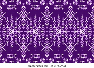 Cross Stitch. Geometric ethnic patterns. Design for Saree, Patola, Sari, Dupatta, Vyshyvanka, rushnyk, dupatta, Clothing, fabric, batik, Knitwear, Embroidery, Ikkat, Pixel pattern. Traditional Design