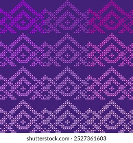 Punto de cruz Ikat Patrón étnico sin costuras Puntada Artesanía Diseño de Moda Obra de Arte Abstracto Fondo de pantalla Retro dibujado a mano Forma geométrica Bordado Decoración de Plantilla Imprimir Fondo Gráfico
