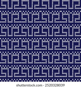  cross stitch Japanese embroidery Sashiko abstract seamless ornaments white line artwork indigo blue background vector design template hand drawn print needle work quilt fabric geometric pattern
