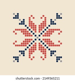 Cross stitch motif. Isolated vector file.