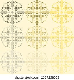 Punto de cruz Trabajo de aguja Obra de arte Abstracto sin fisuras Decoración gráfica geométrica Contorno étnico Plantilla Fondo de pantalla Impresión Patrón de tela Dibujado a mano Forma de contorno Fondo Ombre Amarillo

