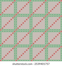 cross stitch needle work artwork abstract seamless geometric graphic decoration ethnic outline template wallpaper print fabric pattern hand drawn contour shape background 

