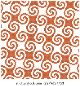 cross stitch pattern with abstract elements