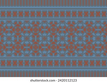 Cross Stitch pattern embroidery decorative fabric background design, decoration, vintage, traditional, cross, textile, ornament, ethnic, texture, vector, retro, art, abstract, stitch, element