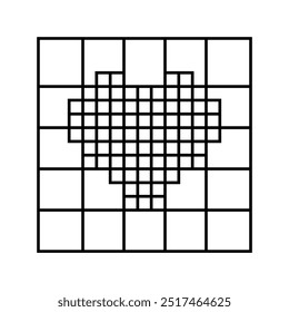 cross stitch pattern embroidery hobby line icon vector. cross stitch pattern embroidery hobby sign. isolated contour symbol black illustration