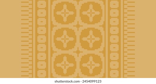 Cross Stitch pattern with Floral Designs. Traditional cross stitch needlework. Geometric Ethnic pattern, Embroidery, Textile ornamentation, fabric, Hand stitched pattern, Cultural stitching pixel art.