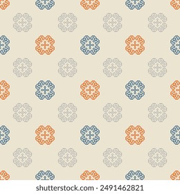 Cross Stitch pattern with Floral Designs. Traditional cross stitch needlework. Geometric Ethnic pattern, Embroidery, Textile ornamentation, fabric, Hand stitched pattern, Cultural stitching pixel art.
