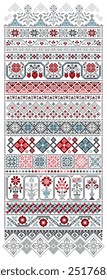 Padrões de ponto cruzado, costura de vetor simples no estilo de ilustração. Baixe padrões geométricos de arte sem costura, padrões florais para tecido, cobertores, roupas, decorações, cortinas agora.