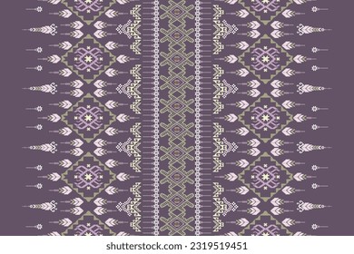 Cross Stitch Pixel Pattern. Ethnic Patterns. Abstract art. Design for carpet, wallpaper, clothing, textile, pillow, curtain, bedsheet, table runners. Vintage Style. Vector illustration.