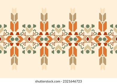 Cross Stitch Pixel Pattern. Ethnic Patterns. Abstract art. Design for carpet, wallpaper, clothing, textile, pillow, curtain, bedsheet, table runners. Vintage Style. Vector illustration.