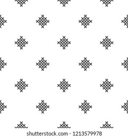 Cross stitch, seamless decorative pattern. Embroidery and knitting. Abstract geometric background. Ethnic ornaments.