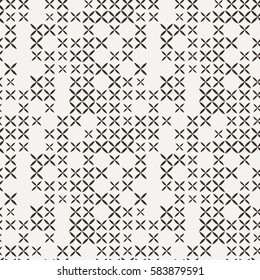 Cross stitch seamless pattern. Geomety wrap