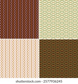 cross stitch seamless striped patterns pink orange green brown