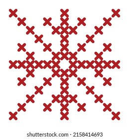 Cross Stitch Snowflake Christmas pattern