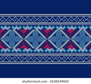 Cross stitch textile print design