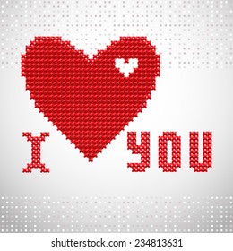 cross stitch, tic, hearts, banner 