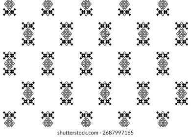 cross stitch traditional ethnic pattern paisley flower Ikat