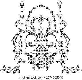Cross Stitch (V8) Beautiful vase vector.