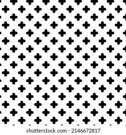 Cross stitch vector background. Cross stitch tiles color black flat style