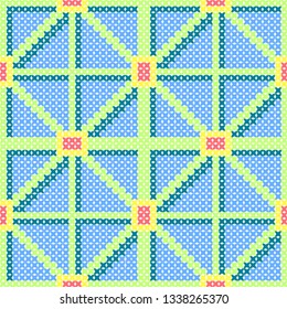 cross stitch vector color seamless pattern