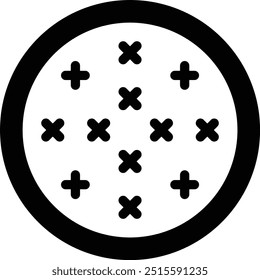 Cross Stitch Vector Icon Design Illustration