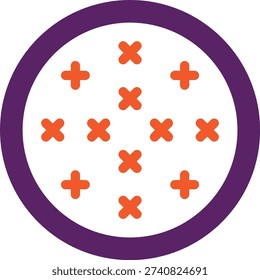 Cross Stitch Vector Icon Design Illustration