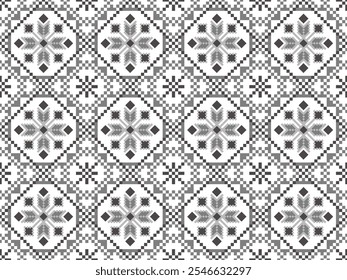 Patrón de Vector de punto de cruz, patrón de costura codificado en formato de Vector, textura, fondo, Descarga patrón de arte geométrico instantáneo, patrón floral para tela, bordado, impresión, ropa, decoración, 
