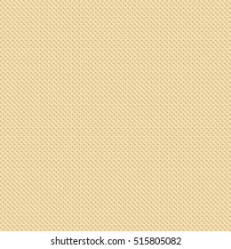 Cross stitches textured beige canvas for embroidery, vector cotton rustic seamless geometrical background