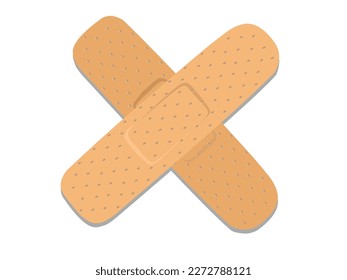 Cross Strip bandage for medical illustration 