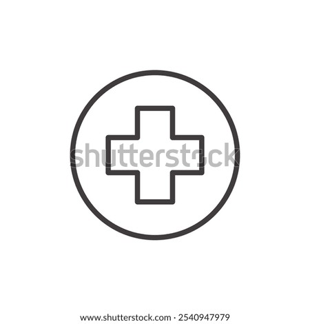 Cross stroke icon in black