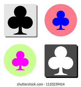 Cross Suit. simple flat vector icon illustration on four different color backgrounds
