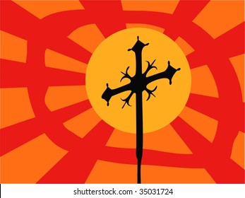 Cross with sun