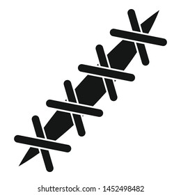 Cross suture icon. Simple illustration of cross suture vector icon for web design isolated on white background