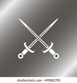 Cross of sword icon.